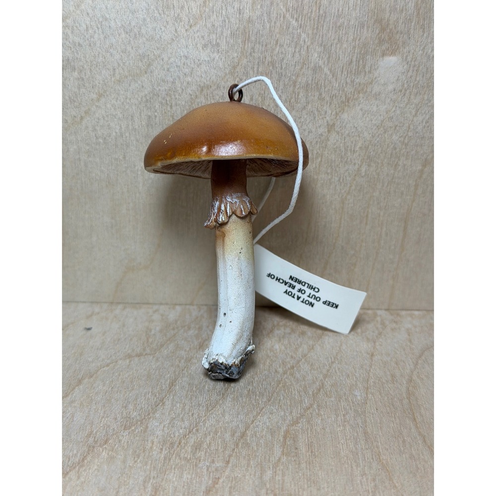 Creative Co-op Mushroom Ornament Brown Woodland Forest Nature Holiday